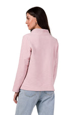 All-Season Comfort - Structured Turtleneck Sweatshirt til dame fra MS StyleHaven, laget av Bomull; polyester, farge Rosa, størrelse s, med long ermer, perfekt til dress