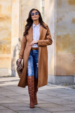 Aurora ullblandet kåpe fra Roco Fashion fra MS StyleHaven, størrelse 40, med long, bukselengde long, kjolelengde maxi, kjolestil sheath