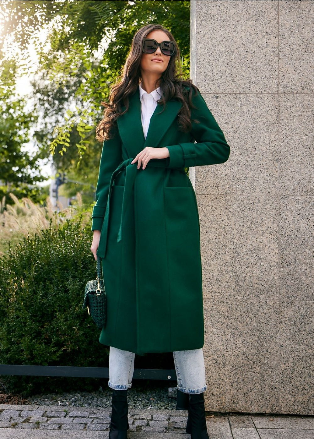 Aurora ullblandet kåpe fra Roco Fashion fra MS StyleHaven, størrelse 36, med long, bukselengde long, kjolelengde maxi, kjolestil sheath