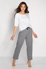 Pyjamas Momenti Per Me til dame fra MS StyleHaven, laget av Bomull; Viskose, farge Hvit, størrelse s, med long ermer, perfekt til casual; dress