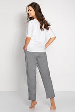 Pyjamas Momenti Per Me til dame fra MS StyleHaven, laget av Bomull; Viskose, farge Hvit, størrelse M, med long ermer, perfekt til casual; dress