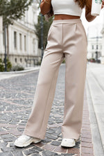 Jinny Pants fra IVON til dame fra MS StyleHaven, laget av polyester; Elastan; rayon, farge beige, størrelse XS/S, med sleeveless ermer, bukselengde long, perfekt til casual; dress