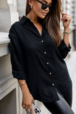 Emilie Skjorte IVON til dame fra MS StyleHaven, laget av lyocell, farge Svart, størrelse S/M, med sleeveless ermer, perfekt til casual; dress