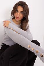 Sjarmerende genser til dame fra MS StyleHaven, størrelse M/L, med long, bukselengde long, kjolelengde short; knee; mini; midi, kjolestil sweater; other