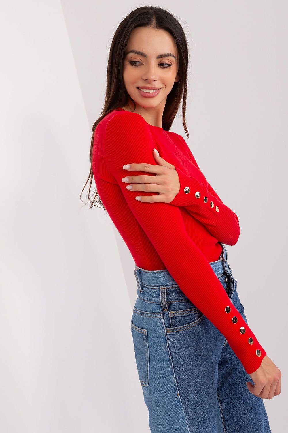 Sjarmerende genser til dame fra MS StyleHaven, størrelse S/M, med long, bukselengde long, kjolelengde short; knee; mini; midi, kjolestil sweater; other