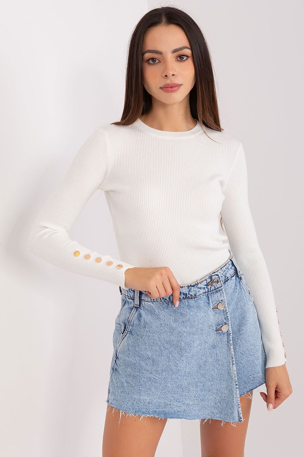 Sjarmerende genser til dame fra MS StyleHaven, størrelse S/M, med long, bukselengde long, kjolelengde short; knee; mini; midi, kjolestil sweater; other