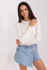 Sjarmerende genser til dame fra MS StyleHaven, størrelse M/L, med long, bukselengde long, kjolelengde short; knee; mini; midi, kjolestil sweater; other