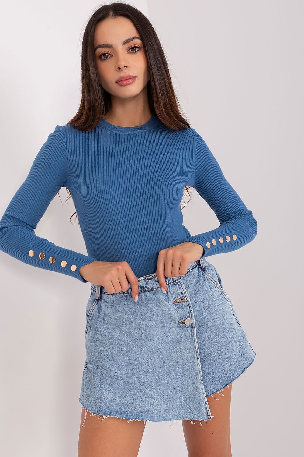 Sjarmerende genser til dame fra MS StyleHaven, størrelse M/L, med long, bukselengde long, kjolelengde short; knee; mini; midi, kjolestil sweater; other