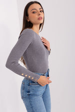 Sjarmerende genser til dame fra MS StyleHaven, størrelse M/L, med long, bukselengde long, kjolelengde short; knee; mini; midi, kjolestil sweater; other