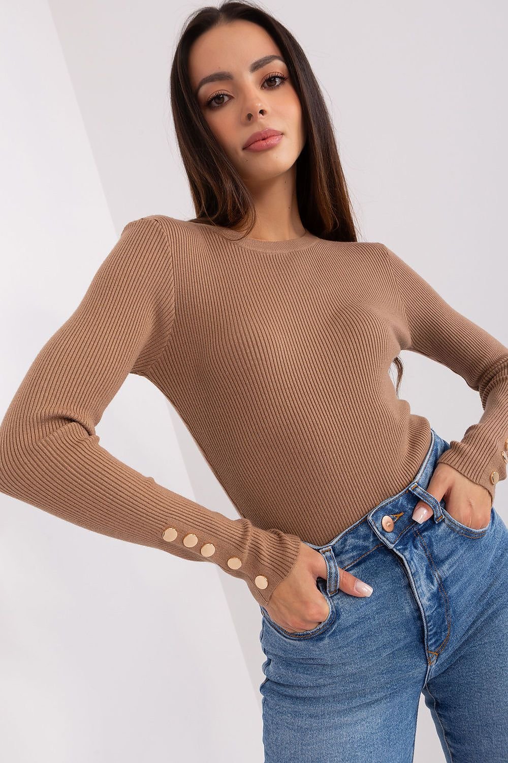 Sjarmerende genser til dame fra MS StyleHaven, størrelse M/L, med long, bukselengde long, kjolelengde short; knee; mini; midi, kjolestil sweater; other