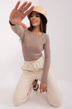 Klassisk genser til dame fra MS StyleHaven, størrelse S/M, med long, bukselengde long, kjolelengde short; knee; mini; midi, kjolestil sweater; other
