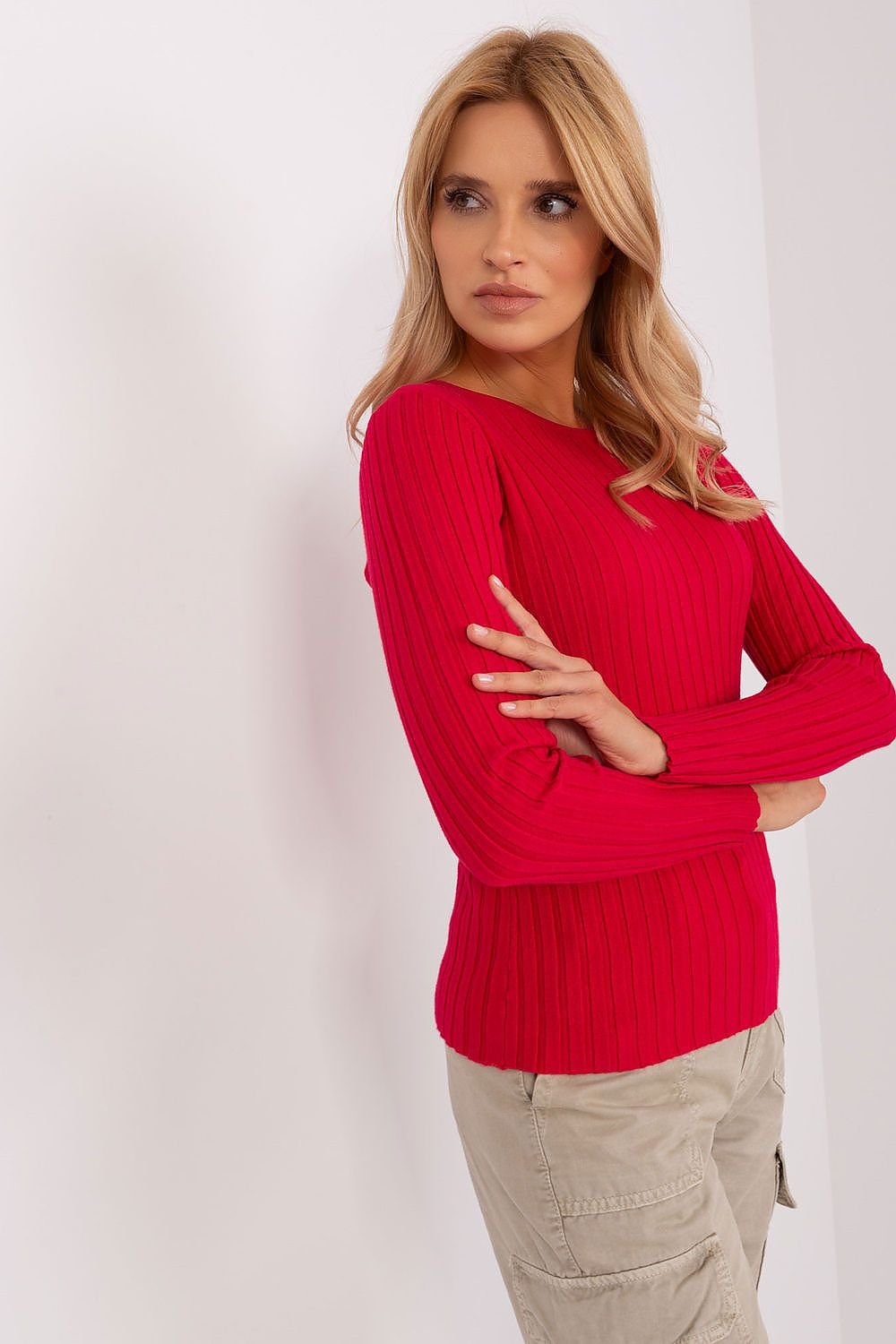 Klassisk genser til dame fra MS StyleHaven, størrelse M/L, med long, bukselengde long, kjolelengde short; knee; mini; midi, kjolestil sweater; other