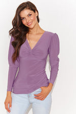 Bluse Numinou til dame fra MS StyleHaven; laget av polyester; farge Rosa; stÃƒÂ¸rrelse 40; med long ermer; perfekt til casual; dress