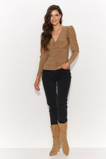 Bluse Numinou til dame fra MS StyleHaven; laget av polyester; farge RÃƒÂ¸d; stÃƒÂ¸rrelse 40; med long ermer; perfekt til casual; dress