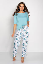 Pyjamas Momenti Per Me til dame fra MS StyleHaven, laget av Viskose; Elastan-1; Bomull, farge Blå, størrelse s, med sleeveless ermer, perfekt til casual; dress